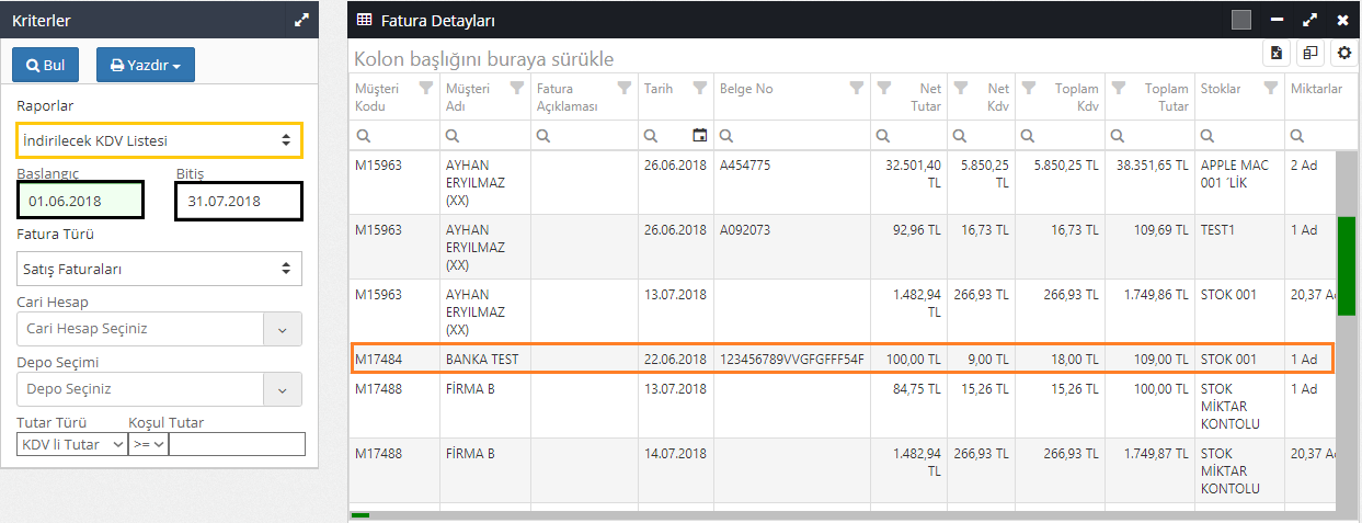 Fatura BA-BS Raporu Nasıl Alınır